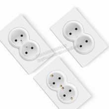 MORDIO Factory Direct Brand OEM PC WHITE 10A Wall Switch and Socket 1 Gang 1 Way Germany French Russia 16A SOCKET