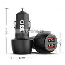 Wholesale 36W QC3.0 Dual Port USB Car Charger Super Fast Car Phone Charger Adapter For Iphone12