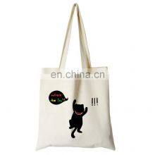 Custom Print White Canvas Tote Cute Cat Women Shopping Handbag thumbnail-5
