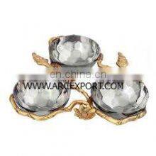 Olive Metal Luxury Table Centerpiece Bowls Dinnerware Designer Bowl thumbnail-4