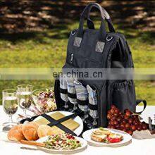 Travel Thermal Cooler Wine Holder 4 Person Picnic Backpack Picnic Basket With Cooler Compartment Cooler Bag Starship thumbnail-4