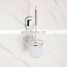 Wall Mounted Metal Toilet Brush Holder With EASY LOC Suction thumbnail-1
