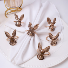 Easter Rabbit Napkin Buckle Thanksgiving Jade Rabbit Napkin Ring Little Rabbit Napkin Ring thumbnail-2