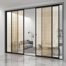 Bathroom Office Glass Partition Wall Soundproof Interior Building Room Divider Glass Office Partition Sliding Door thumbnail-2