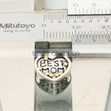 Hot Sale Mother and Daughter 925 Sterling Silver Best Mom Heart Bead for European Charms Bracelet thumbnail-5