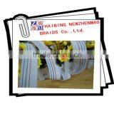 Most Popular Superior Quality White Base Stripe Braided Elastic Webbing