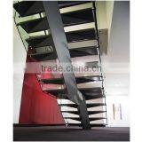 N119 Creater House Wood Glass Stairs, Manufacturer Customied Glass Staircase, Hot Sale Straight Floating Glass Wood Stairs Quality Choice thumbnail-3