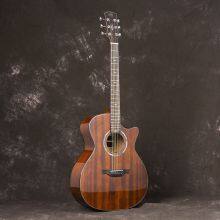 Otis 41inch Mahogany Solid Top Acoustic Guitar Manufacturer Cutaway Single Board Guitar Factory FG-26N thumbnail-3