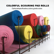 Schwere Stahlwollegrünes Scheuerrollenpad aus Fabrikbelieferung thumbnail-1