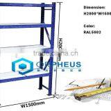 Clothing Factory Storage Rack Blue Warehouse Racking Storage Material and Garment Heavy Duty Metal Shelf With 4 Tiers thumbnail-3