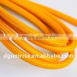 all kinds of colour textile braided power cord cable cordset