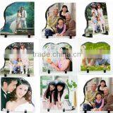 Hot Sale Sublimation Printing Rock Photo Frame With Footstand , Black Rock Slate Photo thumbnail-1
