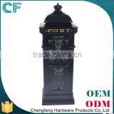 The Most Popular Style In Europe Die Casting Aluminiun Freestanding Usa Black Letter Box From China thumbnail-3