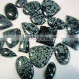 Snowflake Obsidian Semi Precious Stone Cabochons