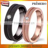 Fashion Wedding Bands For Women Men Matte Finished 316L Stainless Steel Rings For Couple Jewelry thumbnail-1