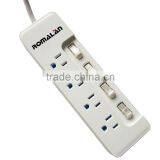 Electric Multi Plug Socket, 4 Outlets Power Strip, US Surge Protector