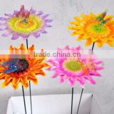 Hot Sale in Russia 6 inch Big Plastic Chrysanthemum Metal Fence Garden Staks for Flowers