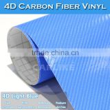 CARLIKE Cool Style Adhesive Price Blue 4D Car Carbon Fiber Vinyl