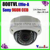 800tvl Housing hd Camera Effio-A Sony Ccd Osd Menu Indoor Using Vandalproof Security Dome Camera With Bottom Price thumbnail-1