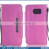 Scrub Hand Wallet Leather Case With Card Slot For Samsung Galaxy S6 thumbnail-2