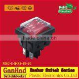 Double Rocker Switch&lighted 120v 16A/250Vrocker Switch