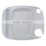 100% Melamine Plastic Wine Glass Holder Plate thumbnail-2