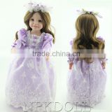 Beautiful purple dress american girl dolls newest design fashion wedding dress vinyl 18inch American baby gril doll