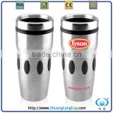 Rubber Ribbed Stainless Steel Custom Coffee Mugs