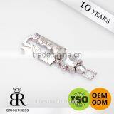 Fancy Custom Metal Zipper Puller With Rhinestone Brightness B1-80022