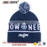 Top Quality Custom Knit Beanie Pom/top Pom Cuffed Beanie/3d Beanie thumbnail-1