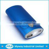 MYWAY Factory Price Portable External Battery Power Bank Charger With Flash