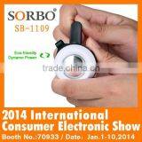 Cheap Hand Crank Plastic Flashlight Keychain thumbnail-3