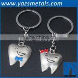3D Metal Teeth Couple Love Keychains