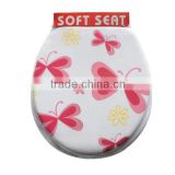 european Size lovely pink butterfly Printing toilet seat cover