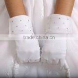 Short Tulle Cheap Kids Size White Satin Gloves thumbnail-3
