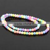Wholesale Children Acrylic Colour Plastic Round Bead Necklace Bracelet Jewelry Set