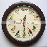 8 Inch Round Brown Wood Talking Cat Clock thumbnail-2