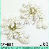 2017 best-selling white beaded flowers shoes flowers