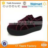 Corduroy Vulcanized Shoes China Women High Top Shoes Canvas Shoes thumbnail-1