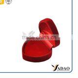 Red Color Heart Shape Velvet Packaging Ring Box thumbnail-2