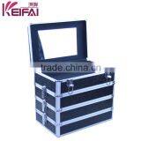 Factory Customizable Velvet Black Jewelry Box With 4 Layers thumbnail-3