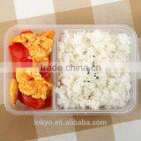 Disposable pp Plastic Microwave Safe Food Container 2 Compartments Takeaway Food Container thumbnail-2