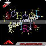 High Korean Rhinestone T-Shirt Zebra Iron on Tranfers Wild About Kindergarten Rhinestone Applique Design thumbnail-2
