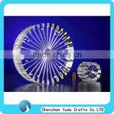 Polished Acrylic Products for Medical Industry Clear Thick Gear Shaped Cnc Block
