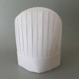 30cm Height Special White Non Woven Round Top Cook Cap With Hook and Loop thumbnail-5