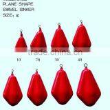 Plane Shape Swivel Lead Sinker, Fishing Lead Sinker thumbnail-3
