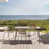 Dining Table And Chair Garden Furniture Simple Style Aluminum Outdoor Leisure