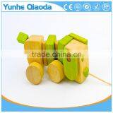 Pull Along Dog Wooden Toy Wiggles as You Pull They Make a Clicking Sound and Make a Fun Baby thumbnail-1