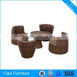Outdoor Synthetic Rattan Furniture 4 Seated Leisure Table And Chairs thumbnail-1