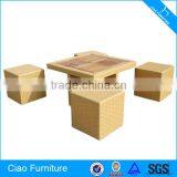 Flat Rattan Furniture Cube Composable Space-saving Dining Set thumbnail-1